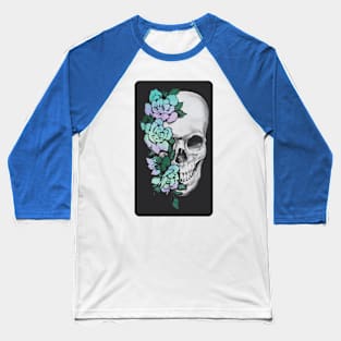 Floral Skull Graphic 2 Baseball T-Shirt